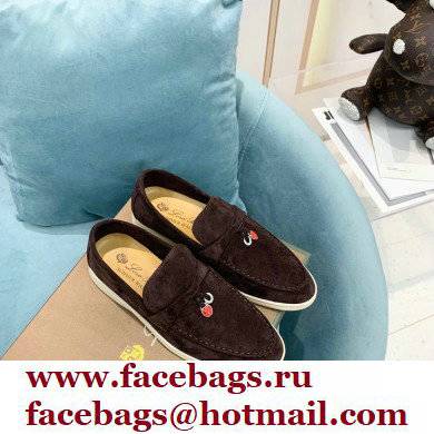 loro piana Suede Calfskin ladybug Summer Lucky Charms Walk Moccasin 10 - Click Image to Close