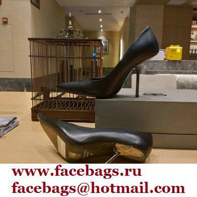 Balenciaga Heel 10cm Pointed toe Pumps Black 2022 - Click Image to Close