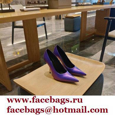 Balenciaga Heel 10cm Pointed toe Pumps Purple 2022