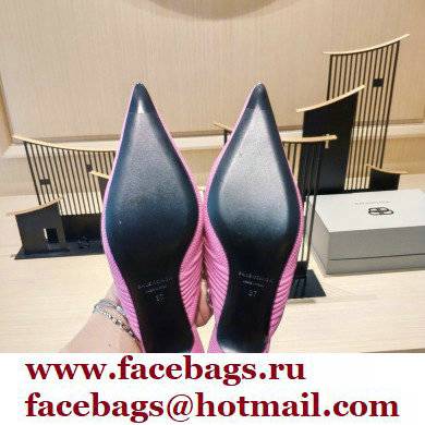 Balenciaga Heel 4cm Knife 2.0 Knit Mules Pink 2022 - Click Image to Close