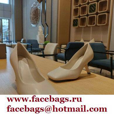 Balenciaga Heel 8.5cm Void d'Orsay Pumps Leather White 2022