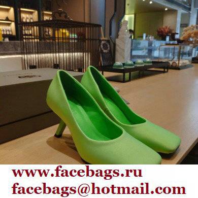 Balenciaga Heel 8.5cm Void d'Orsay Pumps Satin Green 2022