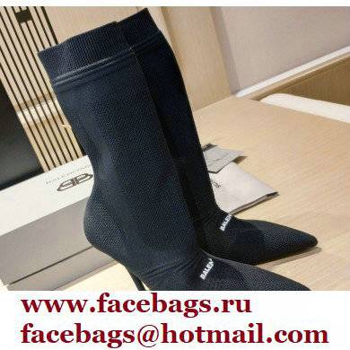 Balenciaga Heel 9cm Knife 2.0 Knit Bootie Ankle Boots Black 2022