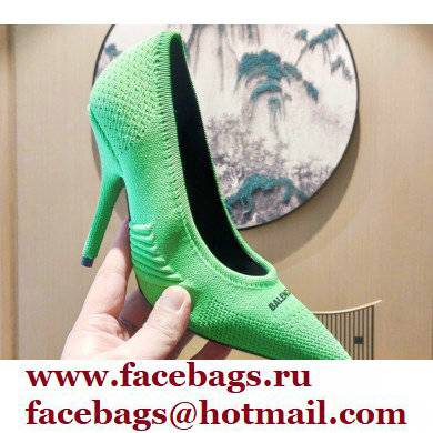 Balenciaga Heel 9cm Knife 2.0 Knit Pumps Green 2022