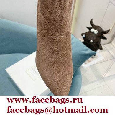 Balmain Heel 9.5cm Raven Thigh-high Boots Suede Nude 2021