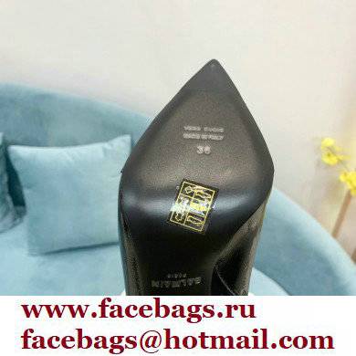 Balmain Heel 9.5cm Roni Ankle Boots Patent Leather Black 2021