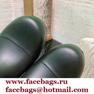 Bottega Veneta Shearling Lining Puddle Rubber Ankle Boots Black 2021 - Click Image to Close