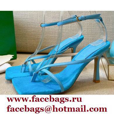 Bottega Veneta Tufted Insole Stretch Leather sandals Blue 2021 - Click Image to Close