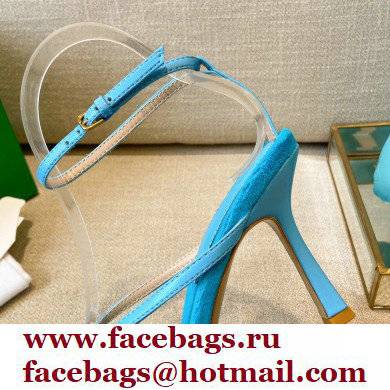 Bottega Veneta Tufted Insole Stretch Leather sandals Blue 2021 - Click Image to Close