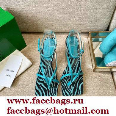 Bottega Veneta Tufted Insole Stretch Leather sandals Zebra Blue 2021 - Click Image to Close