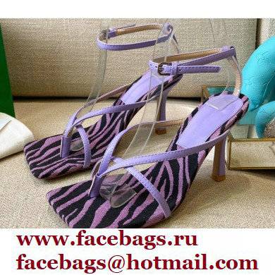Bottega Veneta Tufted Insole Stretch Leather sandals Zebra Lavender 2021 - Click Image to Close