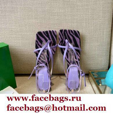 Bottega Veneta Tufted Insole Stretch Leather sandals Zebra Lavender 2021