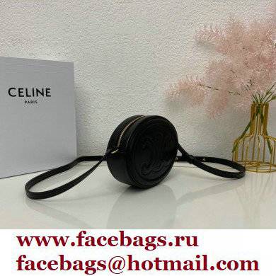 Celine CROSSBODY OVAL PURSE Bag Black in Smooth calfskin