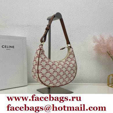 Celine Medium Ava Bag Pink in Triomphe Canvas and Calfskin