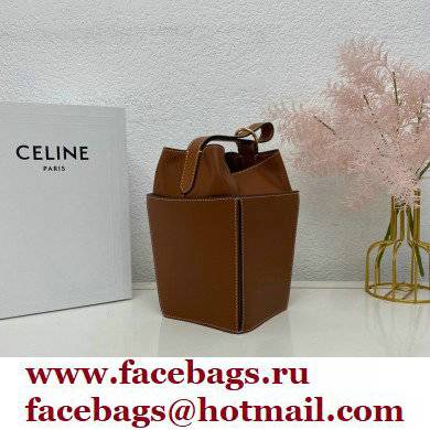 Celine STRAP BOX Bag Brown in Smooth calfskin