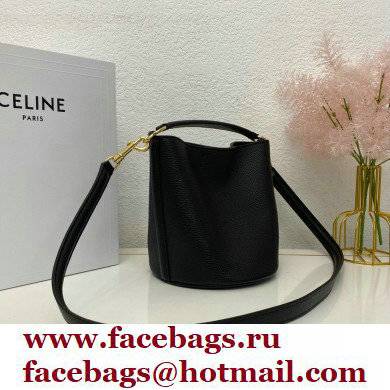 Celine Teen Bucket 16 Bag in Calfskin Black