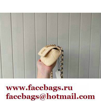Chanel 19 Glasses Case Mini Bag with Classic Chain AP2044 Light Yellow 2021