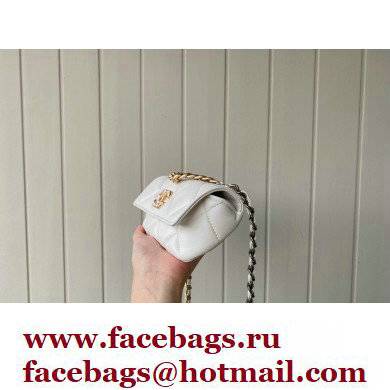 Chanel 19 Glasses Case Mini Bag with Classic Chain AP2044 White 2021