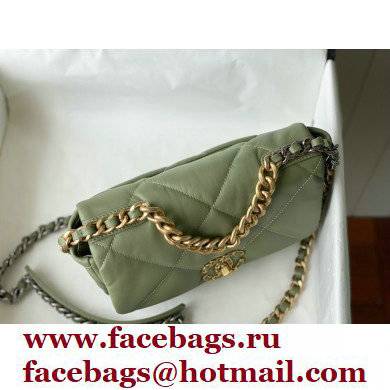 Chanel 19 Small Leather Flap Bag AS1160 army green 2021 - Click Image to Close