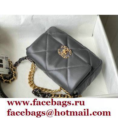 Chanel 19 Small Leather Flap Bag AS1160 etain 2021