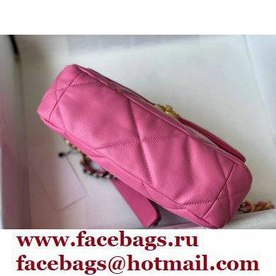 Chanel 19 Small Leather Flap Bag AS1160 fuchsia 2021 - Click Image to Close