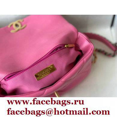 Chanel 19 Small Leather Flap Bag AS1160 fuchsia 2021 - Click Image to Close