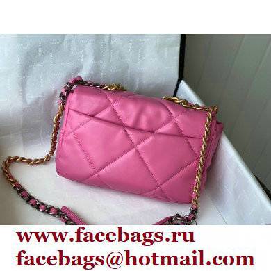 Chanel 19 Small Leather Flap Bag AS1160 fuchsia 2021