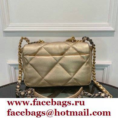 Chanel 19 Small Leather Flap Bag AS1160 gold 2021