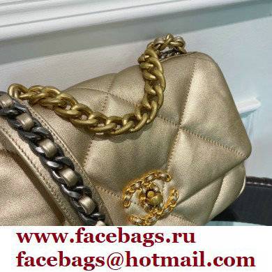 Chanel 19 Small Leather Flap Bag AS1160 gold 2021