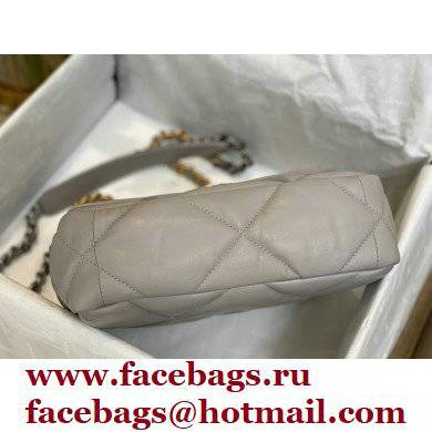 Chanel 19 Small Leather Flap Bag AS1160 gray 2021