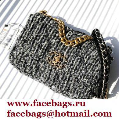 Chanel 19 tweed Flap Bag AS1160/AS1161 gray 2021 - Click Image to Close