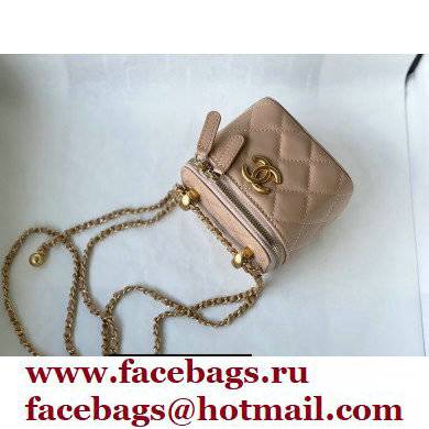 Chanel Calfskin Small Vanity with Chain Bag AP2292 Beige 2021