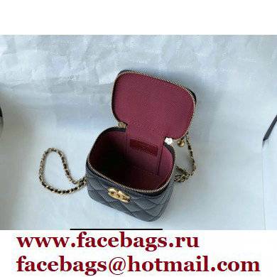 Chanel Calfskin Small Vanity with Chain Bag AP2292 Black 2021