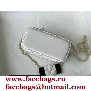 Chanel Camellia Small Vanity with Chain Bag White 2021