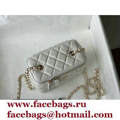 Chanel Camellia Small Vanity with Chain Bag White 2021