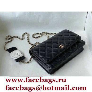 Chanel Camellia Wallet on Chain WOC Bag Black 2021