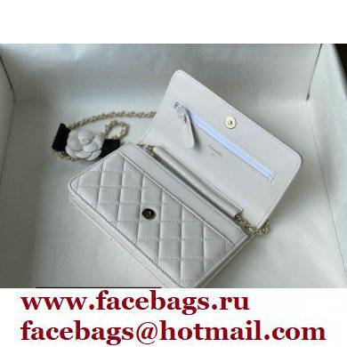 Chanel Camellia Wallet on Chain WOC Bag White 2021