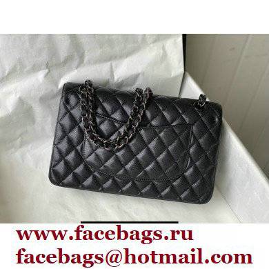 Chanel Caviar Leather Medium Classic Flap Bag A1112 So Black