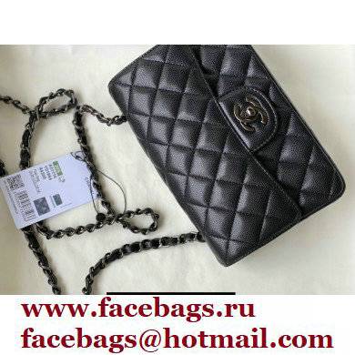 Chanel Caviar Leather Small Classic Flap Bag A1116 So Black