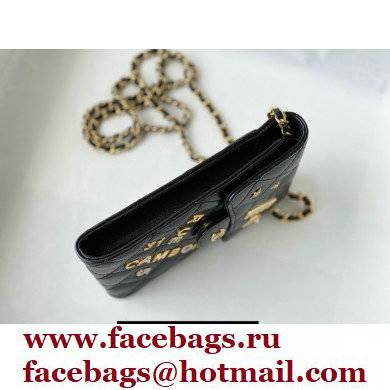 Chanel Charms Small Clutch With Chain Phone Bag Black 2021