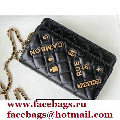 Chanel Charms Wallet on Chain WOC Bag Black 2021
