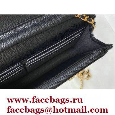 Chanel Grained Calfskin Wallet on Chain WOC Bag with Coco Chain AP2298 Black 2021