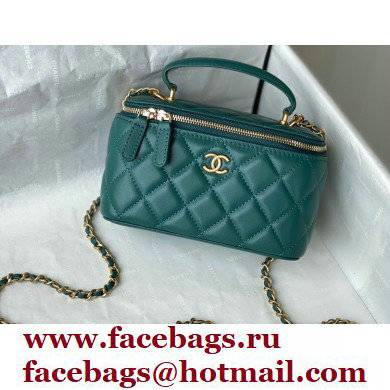 Chanel Lambskin Small Vanity with Chain Bag AP2199 Green 2021