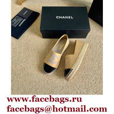 Chanel Leather and Patent CC Logo Espadrilles G29762 Beige 2022
