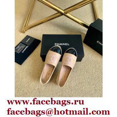 Chanel Leather and Patent CC Logo Espadrilles G29762 Light Beige 2022
