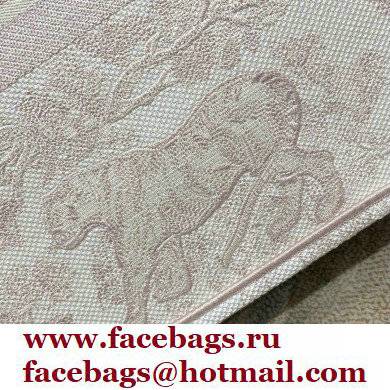 Dior Book Tote Bag in Toile de Jouy Embroidery Pale Pink 2021