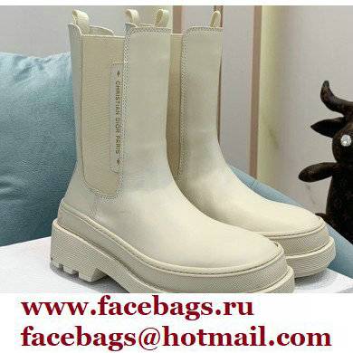 Dior Calfskin Trial Ankle Boots White 2021 Dior Calfskin Trial Ankle Boots White 2021