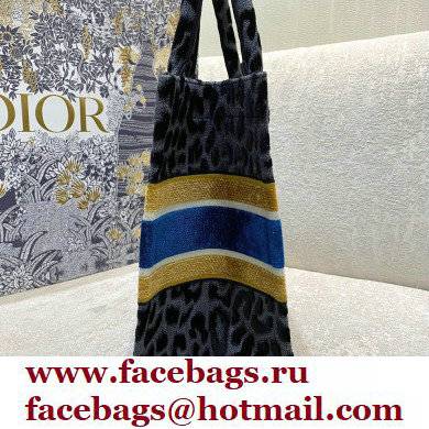 Dior Small Book Tote Bag in Multicolor Mizza Embroidery Gray 2021
