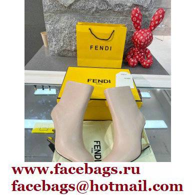 FENDI FIRST Leather High-heeled Boots Nude 2021