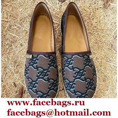 Fendi FF Print Canvas Espadrilles Coffee 2022